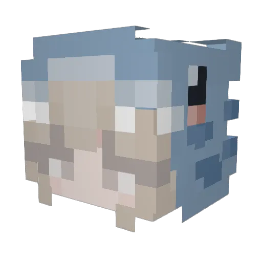vViic Minecraft avatar head, 3D render