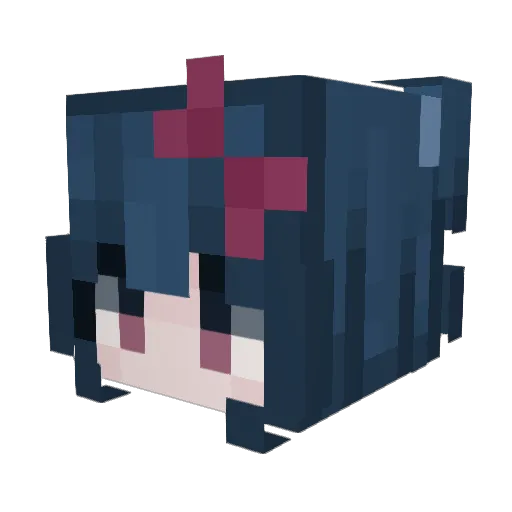 vVvBunny Minecraft avatar head, 3D render
