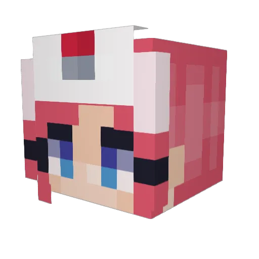vWNTRv Minecraft avatar head, 3D render