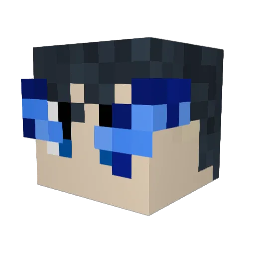 vZarxpy Minecraft avatar head, 3D render