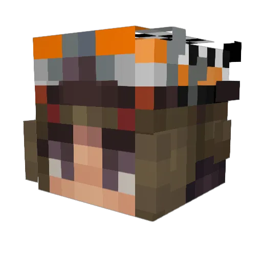 vZenix Minecraft avatar head, 3D render