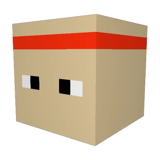 v_QuiKz Minecraft avatar head, 3D render