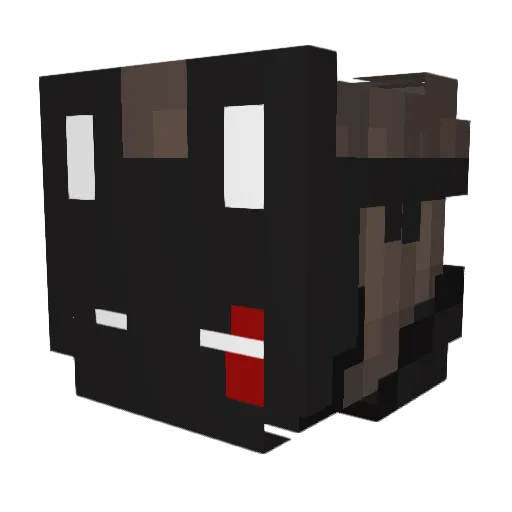 v__2lb Minecraft avatar head, 3D render