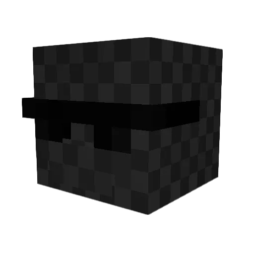 v__m Minecraft avatar head, 3D render
