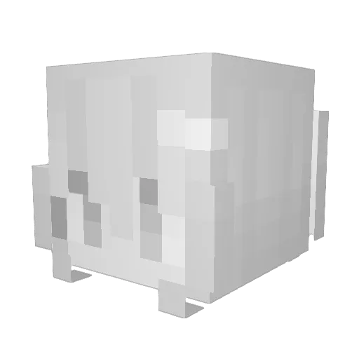 v_ei Minecraft avatar head, 3D render