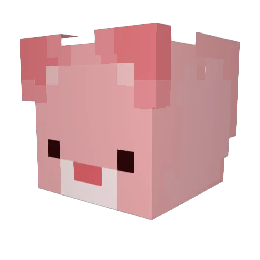 v_feather_v Minecraft avatar head, 3D render