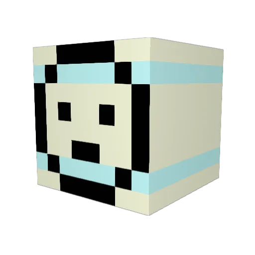 v_nome Minecraft avatar head, 3D render