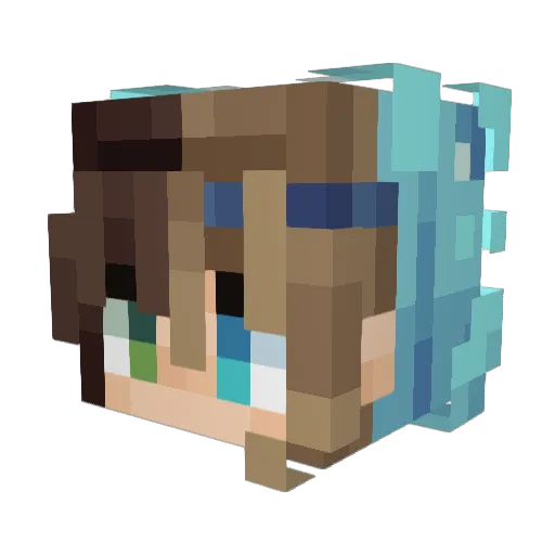 v_strid Minecraft avatar head, 3D render