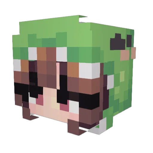 v_x7x_v Minecraft avatar head, 3D render