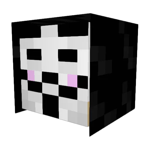 v_xf Minecraft avatar head, 3D render