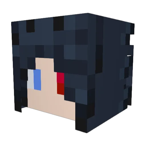 va9433 Minecraft avatar head, 3D render