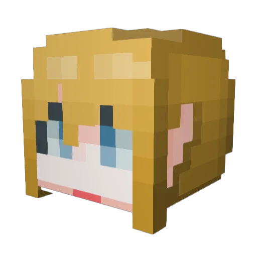vaZel_ Minecraft avatar head, 3D render