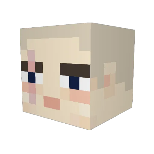 vaarto Minecraft avatar head, 3D render