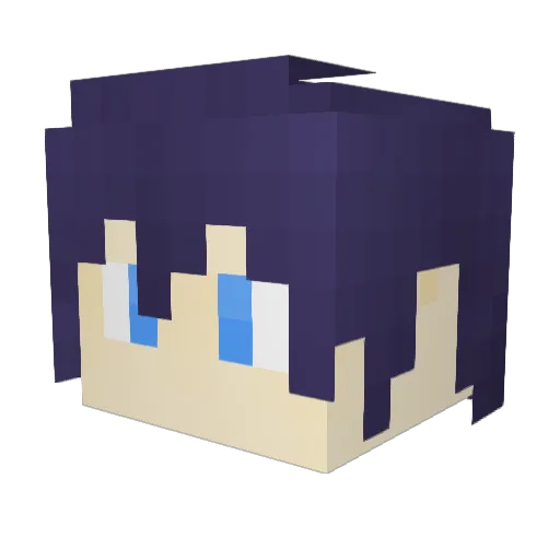 vaba_ Minecraft avatar head, 3D render