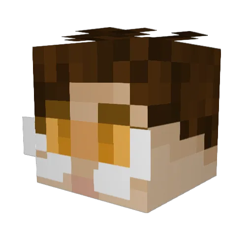 vacaad Minecraft avatar head, 3D render