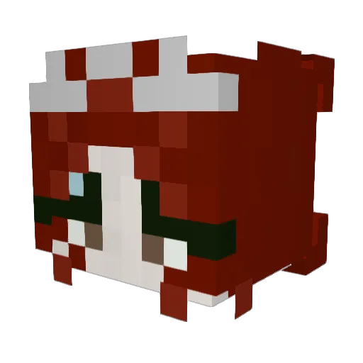 vaccamuhtig Minecraft avatar head, 3D render
