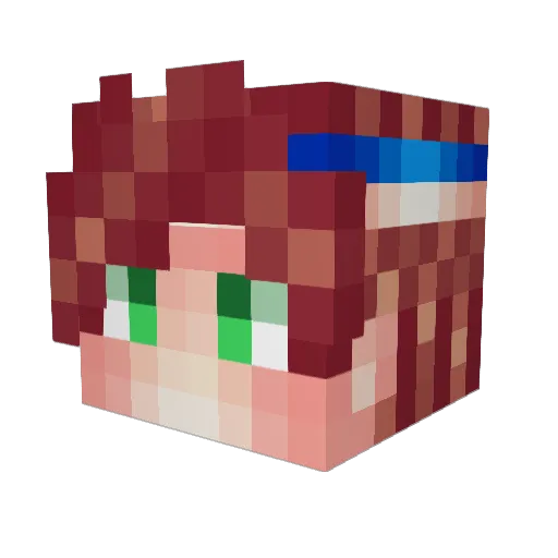 vacin Minecraft avatar head, 3D render