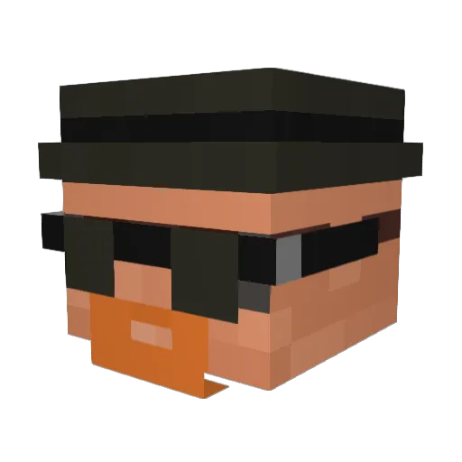 vackator Minecraft avatar head, 3D render