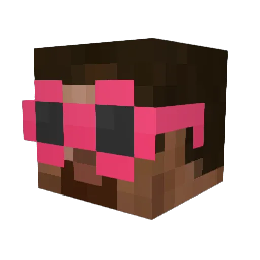 vacrever Minecraft avatar head, 3D render