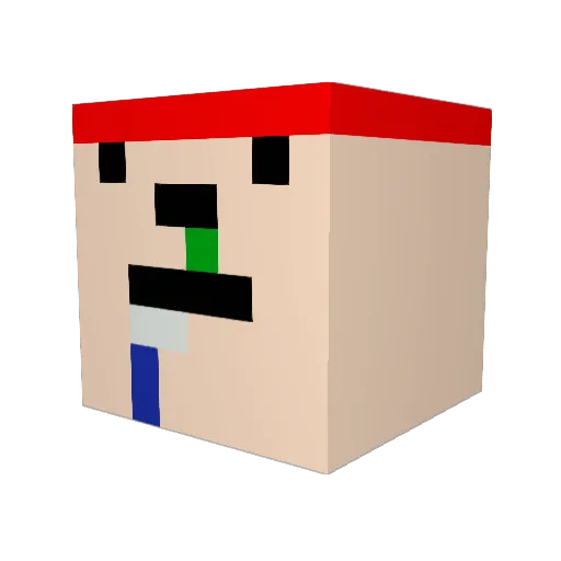 vader058 Minecraft avatar head, 3D render