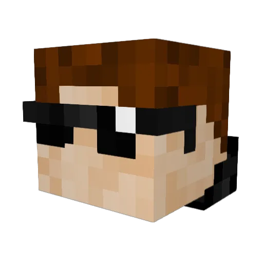 vader89 Minecraft avatar head, 3D render