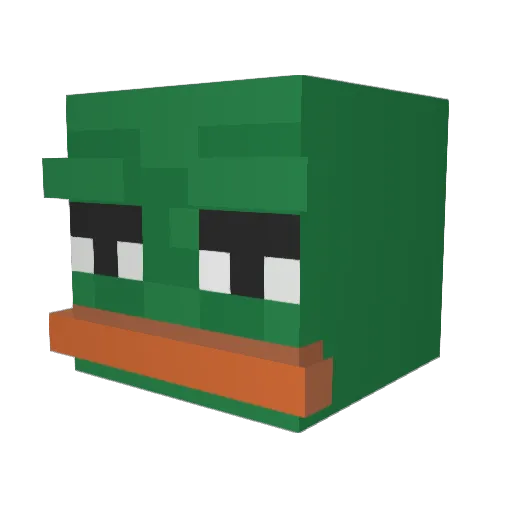 vadimkzn_ Minecraft avatar head, 3D render