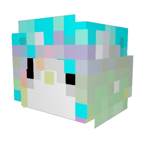 vadimmudak Minecraft avatar head, 3D render