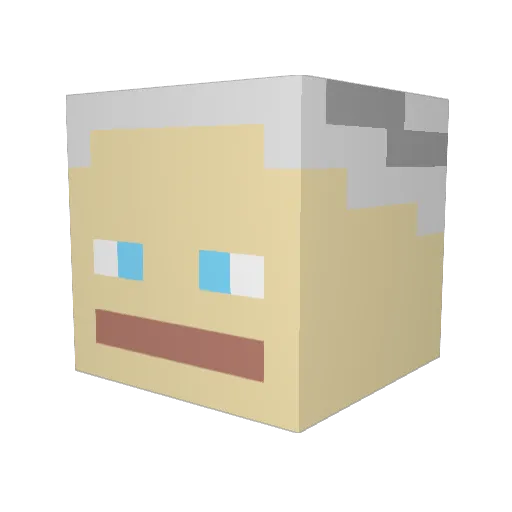 vaduum Minecraft avatar head, 3D render