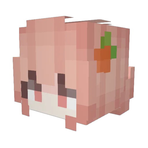 vadyvd Minecraft avatar head, 3D render