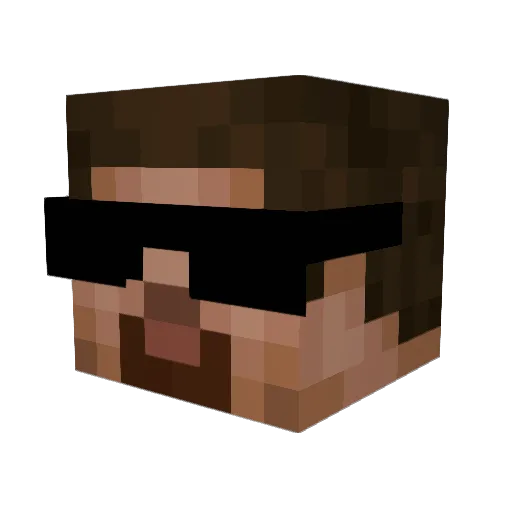 vaes2L Minecraft avatar head, 3D render