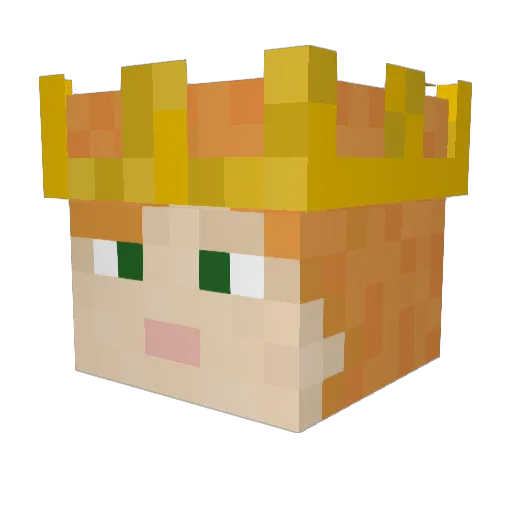 vaes Minecraft avatar head, 3D render