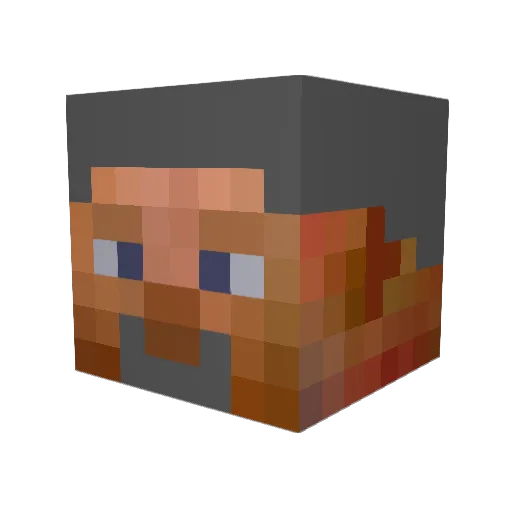 vagntorup Minecraft avatar head, 3D render