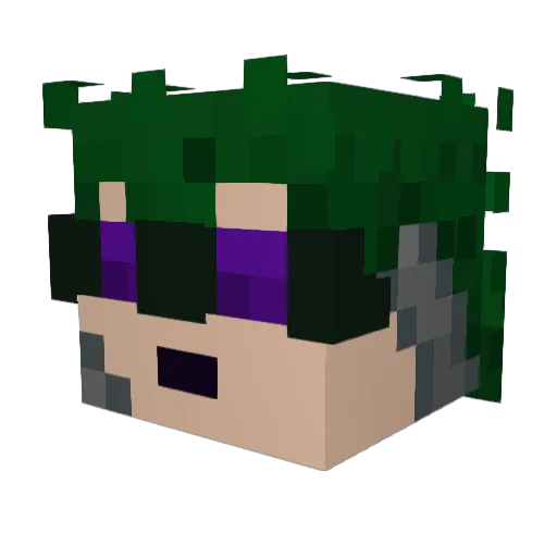 vagueNate Minecraft avatar head, 3D render