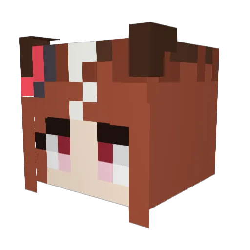 vague_cupboard Minecraft avatar head, 3D render