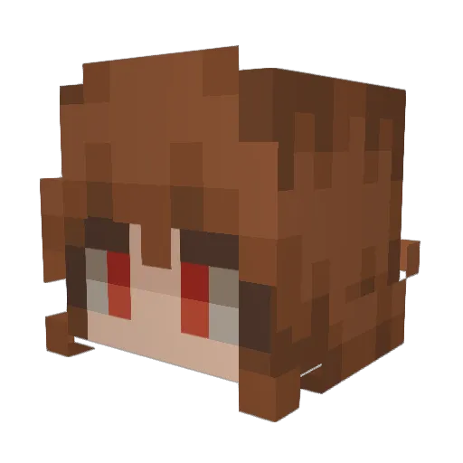 vaguewitch Minecraft avatar head, 3D render