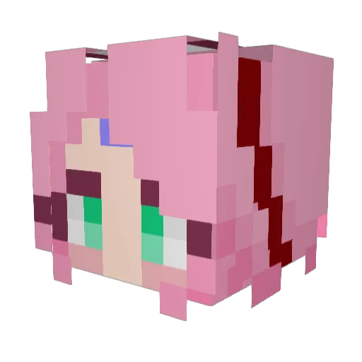 vahnez Minecraft avatar head, 3D render