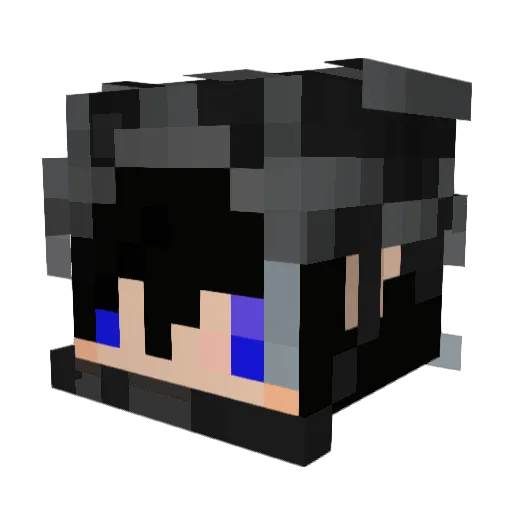 vail_ Minecraft avatar head, 3D render
