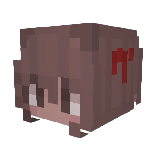 vailing Minecraft avatar head, 3D render