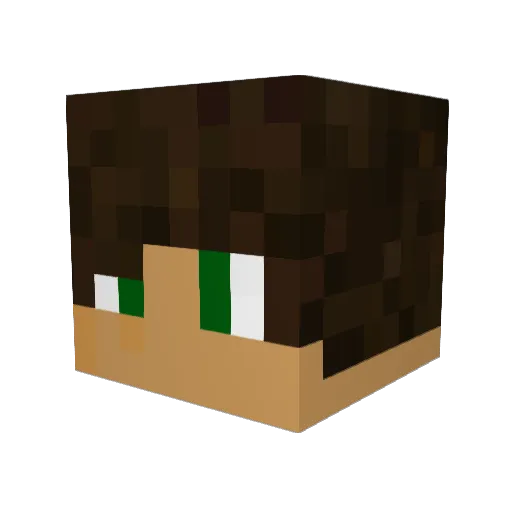 vaill Minecraft avatar head, 3D render