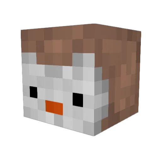 vairn200IQ Minecraft avatar head, 3D render