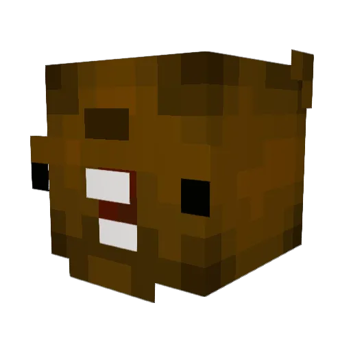 vakondgeci Minecraft avatar head, 3D render