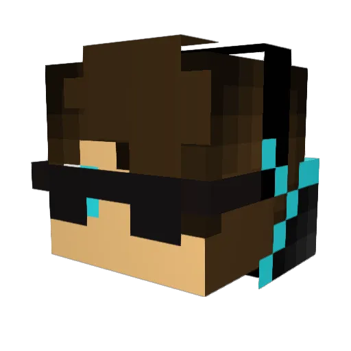 val10 Minecraft avatar head, 3D render