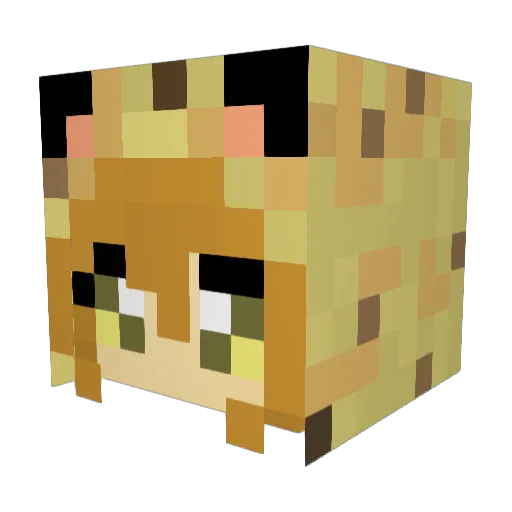 val1eya Minecraft avatar head, 3D render