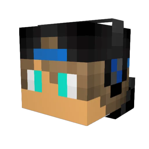 val_24 Minecraft avatar head, 3D render