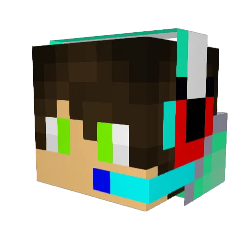 val_8901 Minecraft avatar head, 3D render