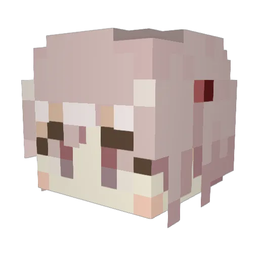 val_strike Minecraft avatar head, 3D render