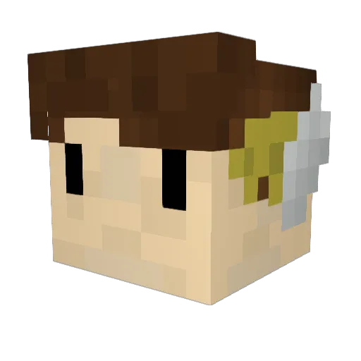 vala_x Minecraft avatar head, 3D render