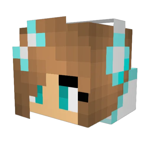 valangv Minecraft avatar head, 3D render