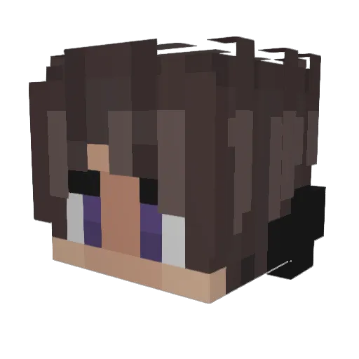 valanial Minecraft avatar head, 3D render