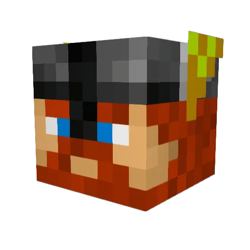 valaxian12 Minecraft avatar head, 3D render